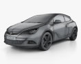 Vauxhall Astra GTC 2015 3d model wire render