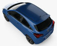 Vauxhall Corsa (E) VXR 3门 掀背车 2018 3D模型 顶视图