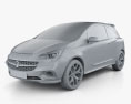 Vauxhall Corsa (E) VXR 3 portes hatchback 2018 Modèle 3d clay render