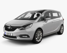 Vauxhall Zafira (C) Tourer HQインテリアと 2016 3Dモデル