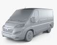 Vauxhall Movano Kastenwagen L1H1 2024 3D-Modell clay render