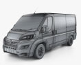 Vauxhall Movano Panel Van L2H1 2024 3D модель wire render