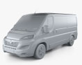 Vauxhall Movano Panel Van L2H1 2024 3d model clay render