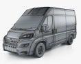 Vauxhall Movano パネルバン L2H2 2024 3Dモデル wire render