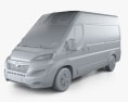 Vauxhall Movano パネルバン L2H2 2024 3Dモデル clay render