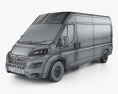 Vauxhall Movano Panel Van L3H2 2024 3D модель wire render