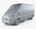 Vauxhall Movano Fourgon L3H2 2024 Modèle 3d clay render