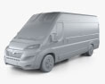Vauxhall Movano Kastenwagen L4H2 2024 3D-Modell clay render