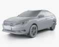 Venucia T90 2019 3d model clay render