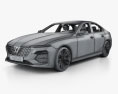 VinFast LUX A2-0 Turbo with HQ interior 2023 3d model wire render