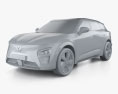 VinFast VF7 2024 3D-Modell clay render