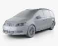 Volkswagen Sharan (Typ 7N) 2013 3d model clay render
