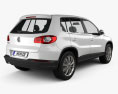 Volkswagen Tiguan 2012 3D-Modell Rückansicht