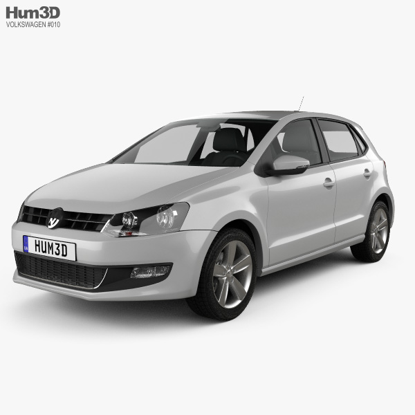 Volkswagen Polo пятидверный 2012 3D модель