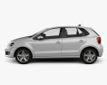 Volkswagen Polo пятидверный 2012 3D модель side view