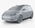 Volkswagen Golf Plus 2011 3D 모델  clay render