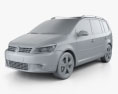 Volkswagen Touran 2014 3d model clay render