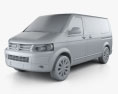Volkswagen Transporter T5 Caravelle Multivan 2014 3d model clay render