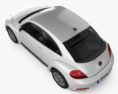 Volkswagen Beetle 2014 3d model top view