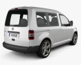 Volkswagen Caddy 2014 3D模型 后视图