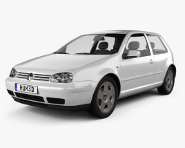 Volkswagen Golf IV 3 portes 1997 Modèle 3D