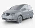 Volkswagen Fox (Lupo) 3-door 2005 3d model clay render