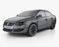 Volkswagen Passat B6 2012 3D 모델  wire render