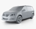 Volkswagen Routan 2014 3D-Modell clay render