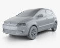 Volkswagen Fox п'ятидверний 2014 3D модель clay render
