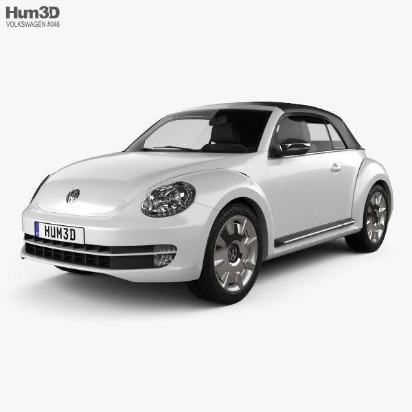Volkswagen Beetle convertible 2014 3D model