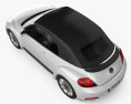 Volkswagen Beetle 敞篷车 2013 3D模型 顶视图
