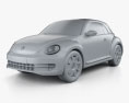 Volkswagen Beetle 敞篷车 2013 3D模型 clay render