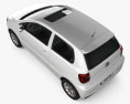Volkswagen Fox 3-Türer 2014 3D-Modell Draufsicht