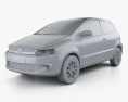 Volkswagen Fox 3-door 2014 3d model clay render
