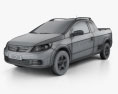 Volkswagen Saveiro 2014 3D模型 wire render