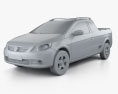 Volkswagen Saveiro 2014 3D 모델  clay render