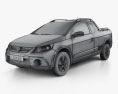 Volkswagen Saveiro Cross 2014 3D-Modell wire render