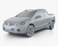 Volkswagen Saveiro Cross 2014 Modèle 3d clay render