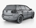 Volkswagen Golf Mk5 5ドア 2009 3Dモデル