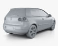 Volkswagen Golf Mk5 3ドア 2009 3Dモデル