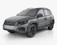 Volkswagen Tiguan Track & Style R-Line US 2014 3D-Modell wire render