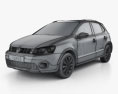 Volkswagen Cross Polo 2014 3Dモデル wire render