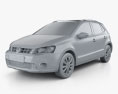 Volkswagen Cross Polo 2014 3Dモデル clay render