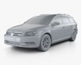 Volkswagen Passat (B7) Alltrack 2014 3d model clay render