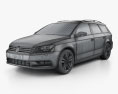 Volkswagen Passat (B7) variant 2014 3d model wire render