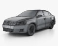 Volkswagen Lavida 2015 3D модель wire render
