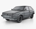 Volkswagen Polo coupe 1994 3D模型 wire render