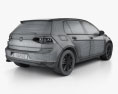 Volkswagen Golf 5ドア HQインテリアと 2016 3Dモデル