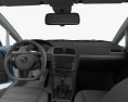Volkswagen Golf 5ドア HQインテリアと 2016 3Dモデル dashboard