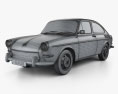 Volkswagen Type 3 (1600) fastback 1965 3Dモデル wire render
